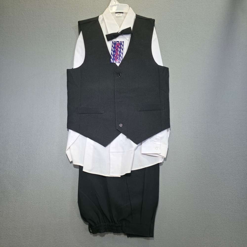 Rico Kid Boy's Slacks/Long Sleeve Shirt/Vest &‎ Bow Tie Size 12 NWT